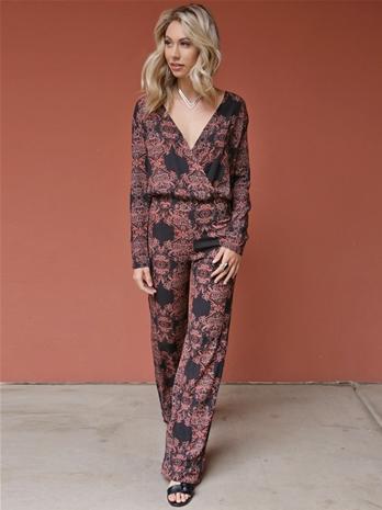 West Coast Wardrobe Marigold Dreams Printed Jumper In Ginger