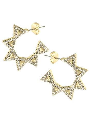 House Of Harlow 1960 Jewelry Geodesic Triangle Mini Hoops