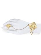 House Of Harlow 1960 Jewelry Double Diamond Hand Piece