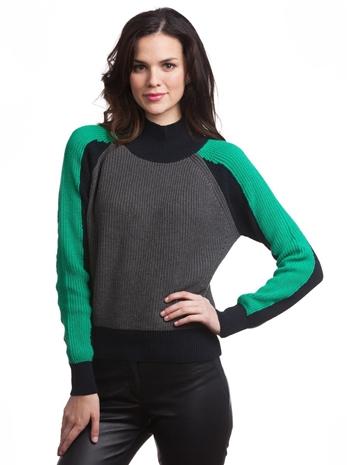 525 America Crop Mock Intarsia Stripe