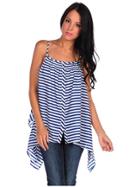 Costa Blanca Striped Oversized Tank