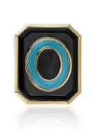 House Of Harlow 1960 Jewelry Enameled Art Deco Ring