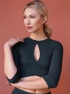 West Coast Wardrobe Lucy Crop Top In Hunter Green