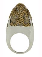 House Of Harlow 1960 Jewelry Pave Dome Slice Ring