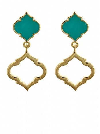 Fornash Cut-out Enamel Spade Earrings