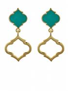Fornash Cut-out Enamel Spade Earrings