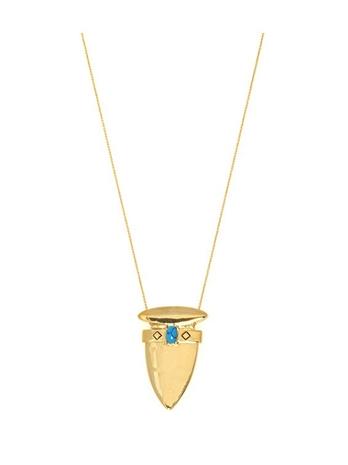Rose Pierre Le Midi Grande Golden Pendant Necklace