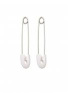 Kristin Cavallari For Glamboutique Safety Pin Earrings In White