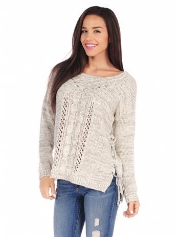 Vintage Havana Side Lace Up Sweater