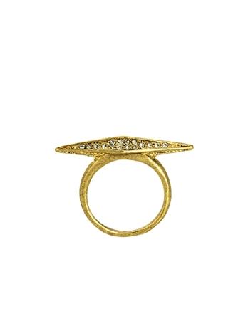 House Of Harlow 1960 Jewelry Sparkling Marquis Ring