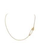 Kristin Cavallari For Glamboutique Safety Pin Necklace In Gold