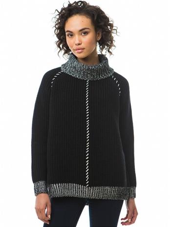 525 America Cotton Shaker Turtle Neck W/whip Stitch