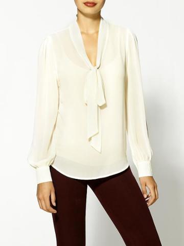 Tinley Road Bow Tie Blouse - Ivory