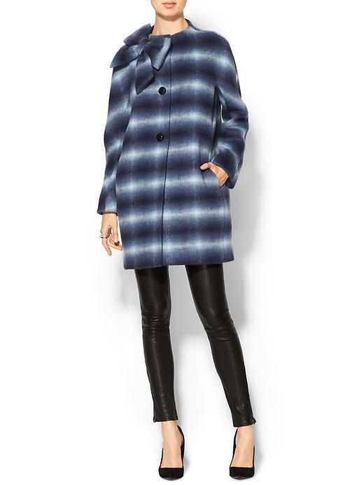 Kate Spade New York Check Dorothy Coat - Blue