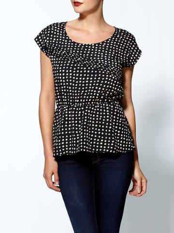 Collective Concepts Printed Peplum Top
