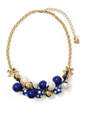 Betsey Johnson Polka Dot Cluster Necklace