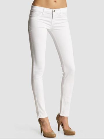 J Brand Twill White Skinny Jeans