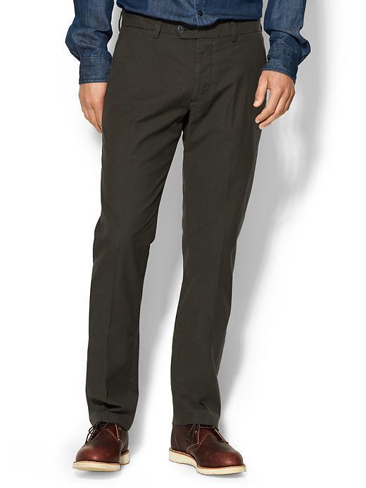 French Connection Kent Reed Houndstooth Tapered Slacks - Black Puppy Tooth