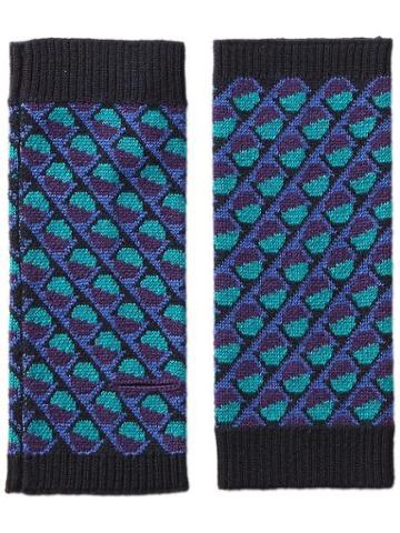 Marc By Marc Jacobs Etta Fingerless Gloves - Jungle Green Multi
