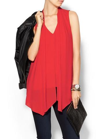 Dvf Sleeveless Scarf Top - Poppy