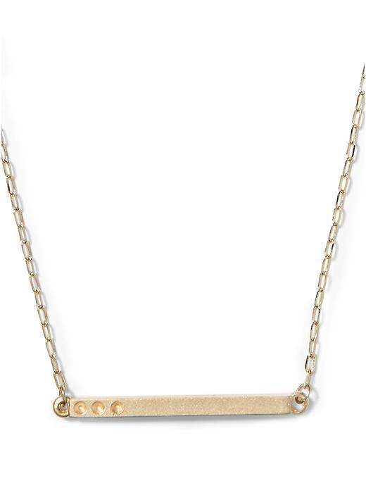 Hive & Honey Triple Dot Bar Pendant Necklace - Gold