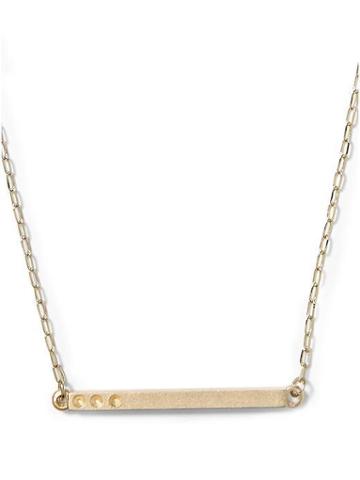Hive &amp; Honey Triple Dot Bar Pendant Necklace - Gold