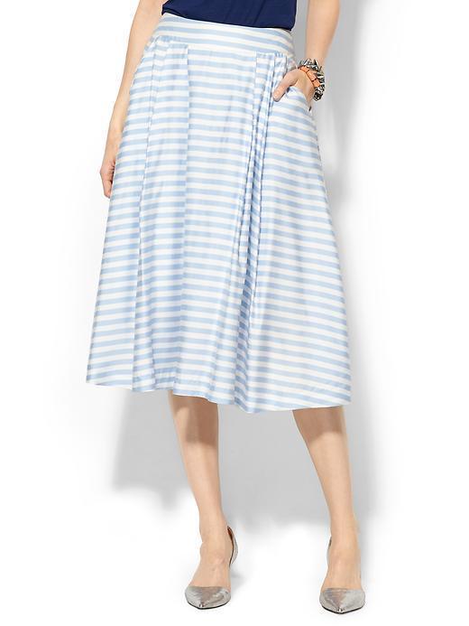 Joa Stripe Midi Skirt - Periwinkle