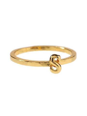 Gorjana Alphabet Stackable Ring - Gold