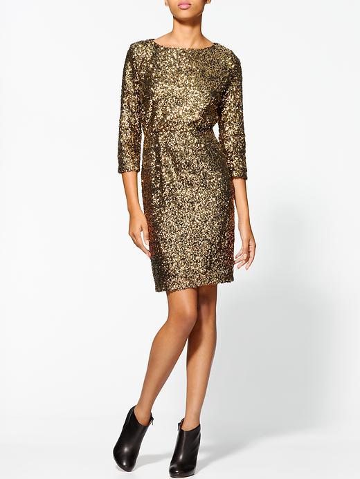 Mm Couture Gold Sequin Dress