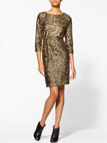 Mm Couture Gold Sequin Dress