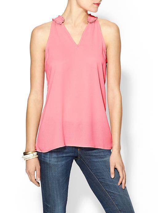 Pim + Larkin Ruffle Neck Blouse - Pink
