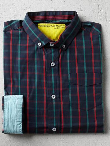 Descendant Of Thieves Descendant Of Thieves Trace Plaid Slim Fit Shirt