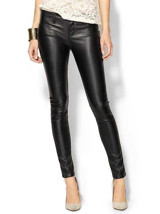 Blank Denim Vegan Leather Pant - Blacked Out