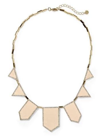 House Of Harlow 1960 Pave 5 Station Necklace - Gold/beige