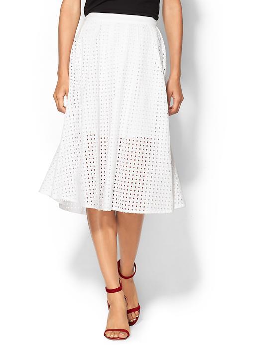 Piperlime Collection Womens Mesh Skirt Size L - White