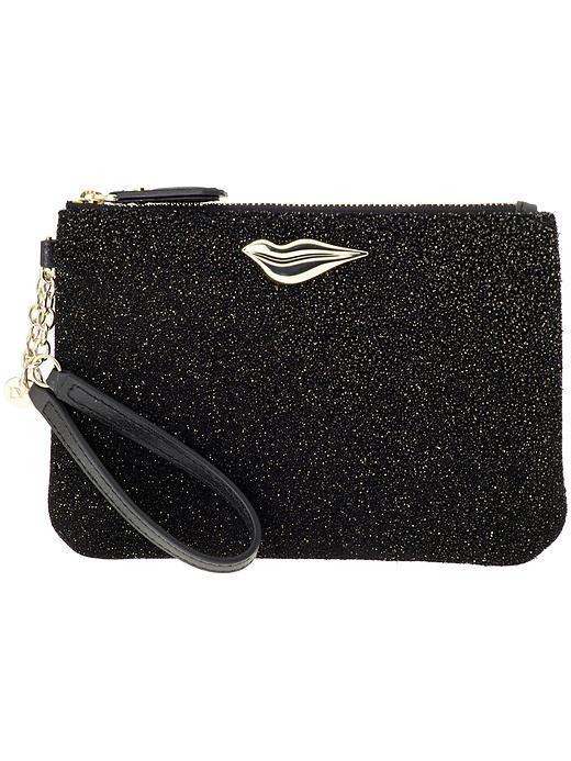 Dvf Lips Wristlet - Black