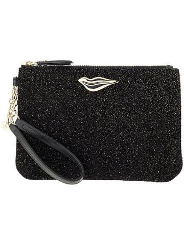 Dvf Lips Wristlet - Black