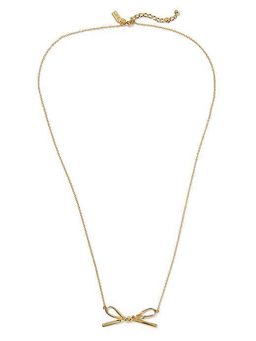 Kate Spade New York Skinny Mini Bow Necklace - Gold
