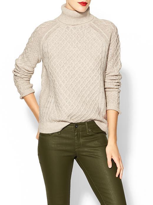 Vince Cable Turtleneck Sweater - Heather Cloud