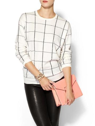 Theory Harmonious Dreamerly W Sweater - Ivory/black