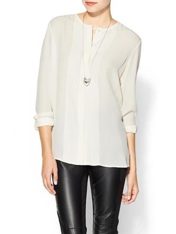 Theory Edera Silk Blouse - White