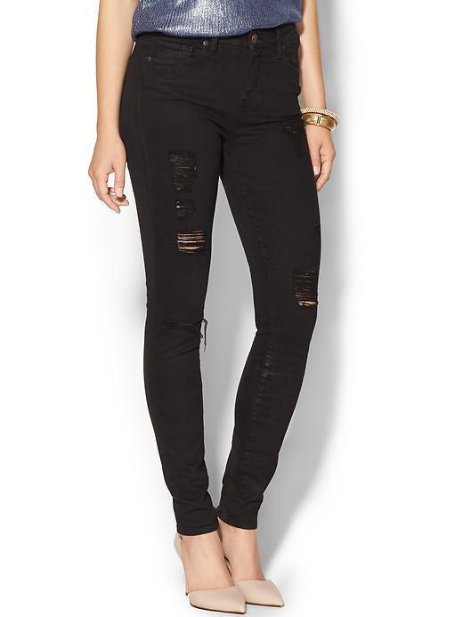 Paige Hoxton Ultra Skinny Jean - Black Destructed