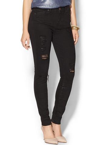 Paige Hoxton Ultra Skinny Jean - Black Destructed