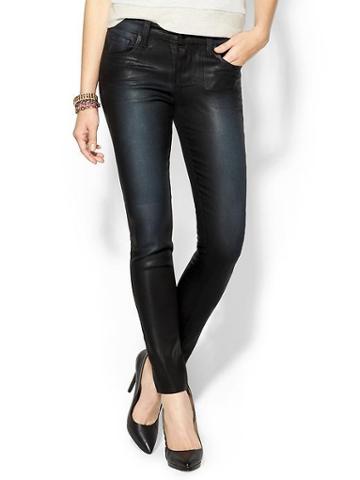 J Brand Wax Coated Low Rise Skinny - Diffused Saphire