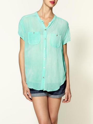 Free People Spellbound Button Up Top