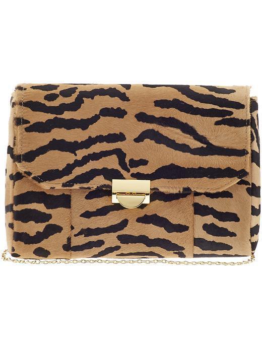 Lauren Merkin Mini Marlow Zebra Calf Hair - Camel
