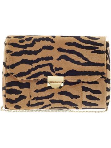 Lauren Merkin Mini Marlow Zebra Calf Hair - Camel