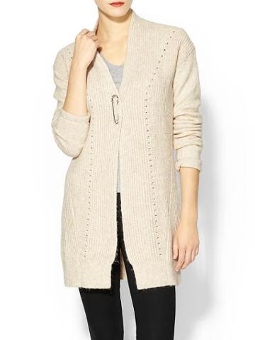 10 Crosby Derek Lam Long Sleeve Cardigan - Oatmeal