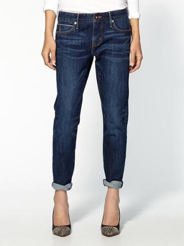 Levi's Cropped Selvedge Boyfriend Skinny Jeans