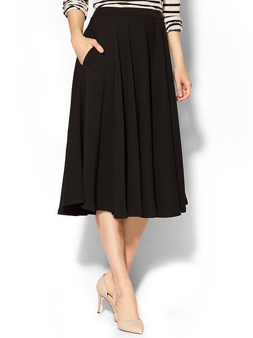 Pim + Larkin Basic Midi Skirt - Black